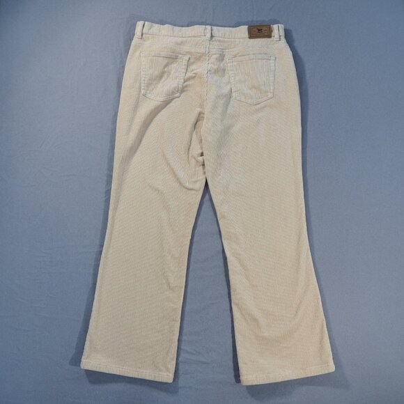 Lauren Jeans Company Pants Womens 12 Tan Corduroy Wide Leg Preppy Cottage Retro - Picture 2 of 11